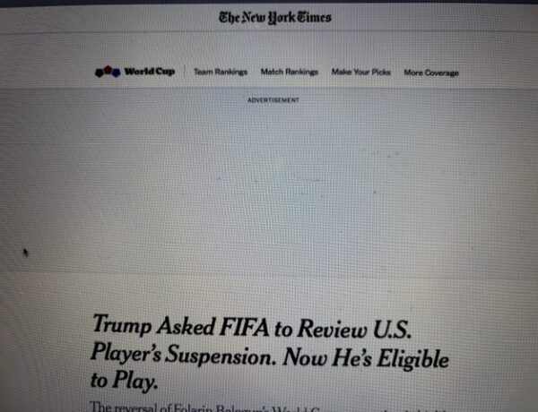 Trump belde met Infantino om schorsing ongedaan te maken