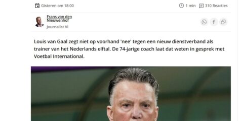 Louis van Gaal lanceert zichzelf